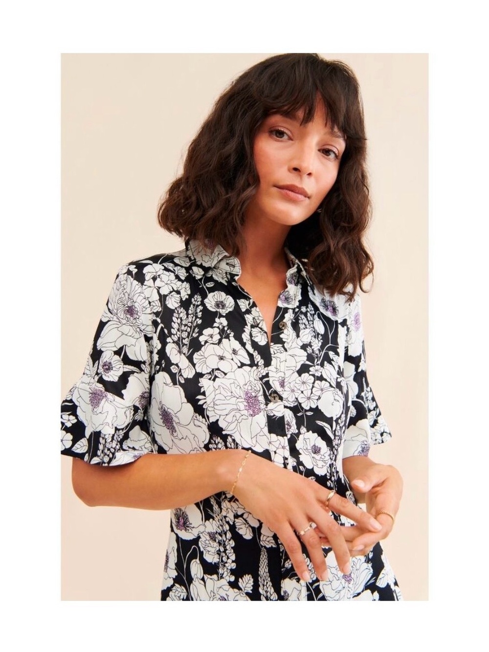 Maeve Anthropologie floral maxi shirt dress - Picture 3 of 8